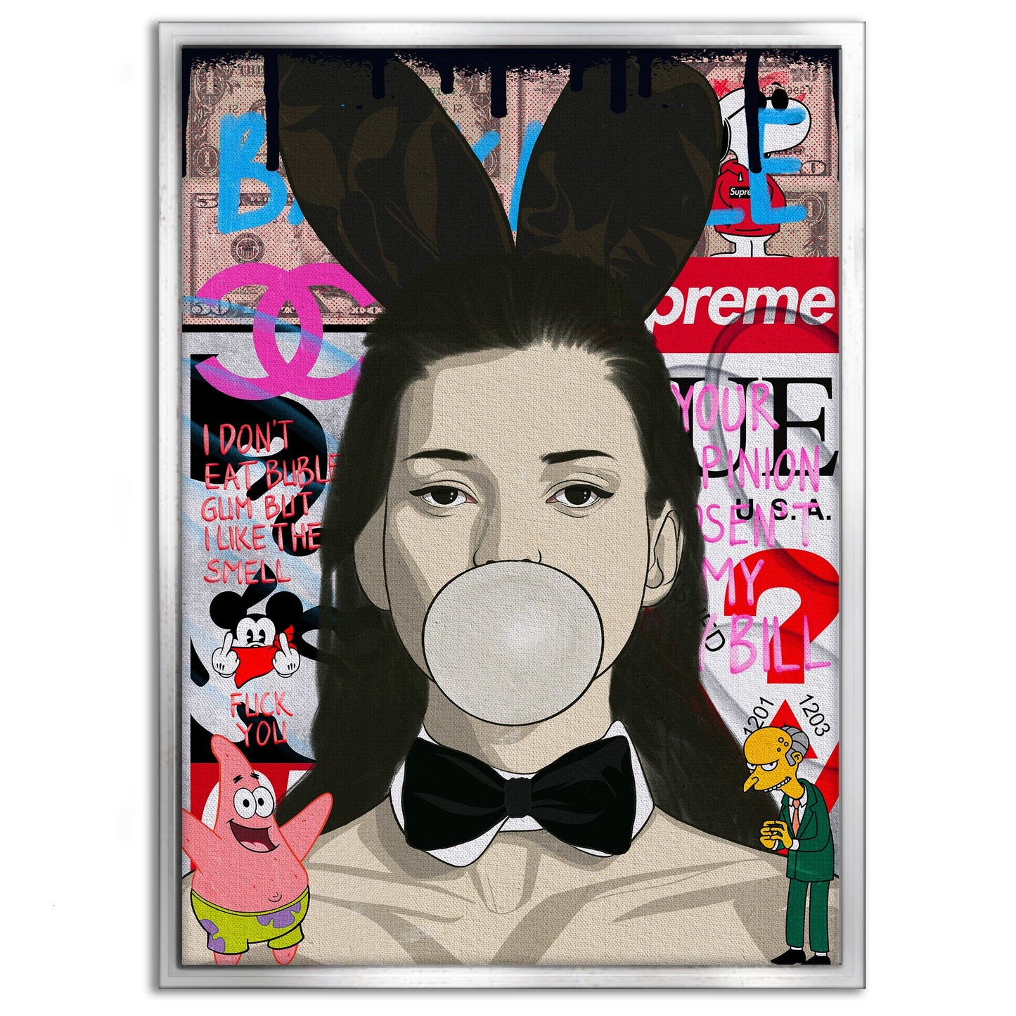 Kate Moss - Leinwandbild Pop Art