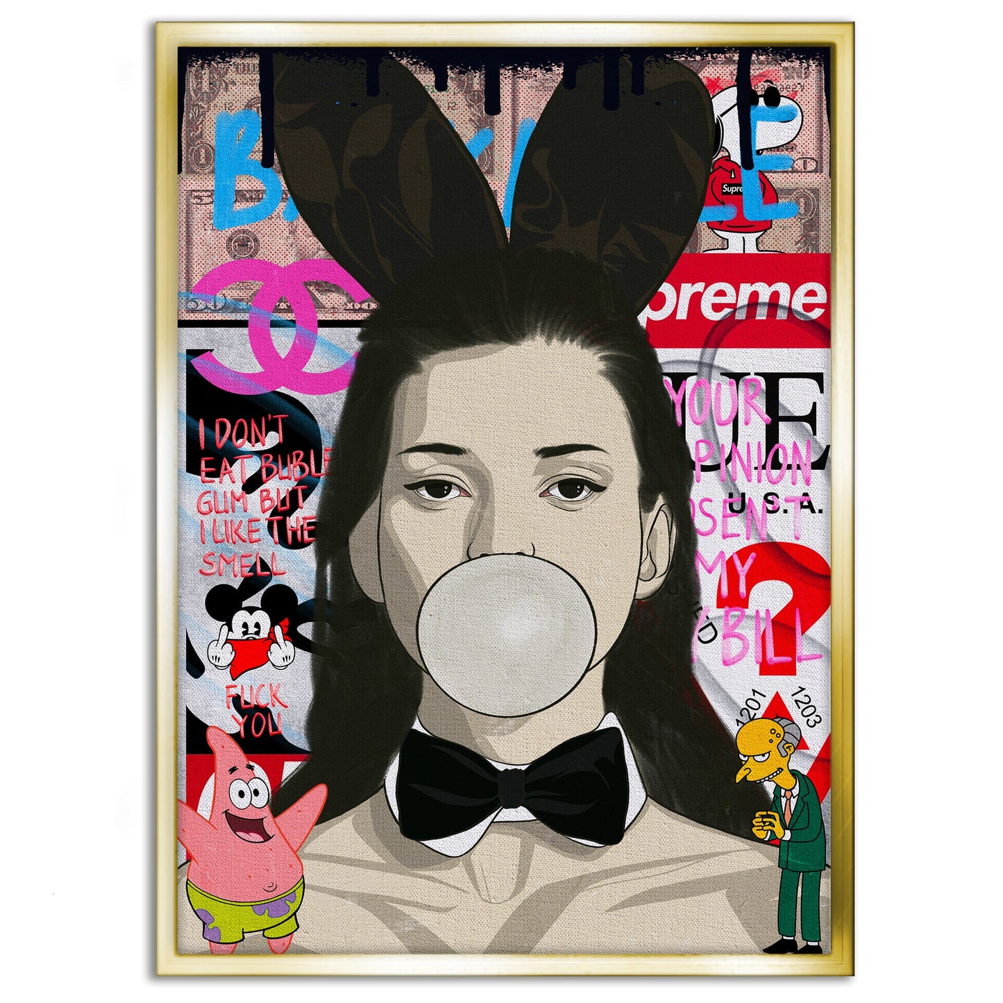 Kate Moss - Leinwandbild Pop Art