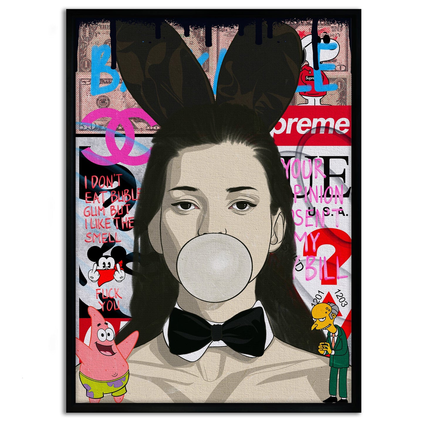Kate Moss - Leinwandbild Pop Art