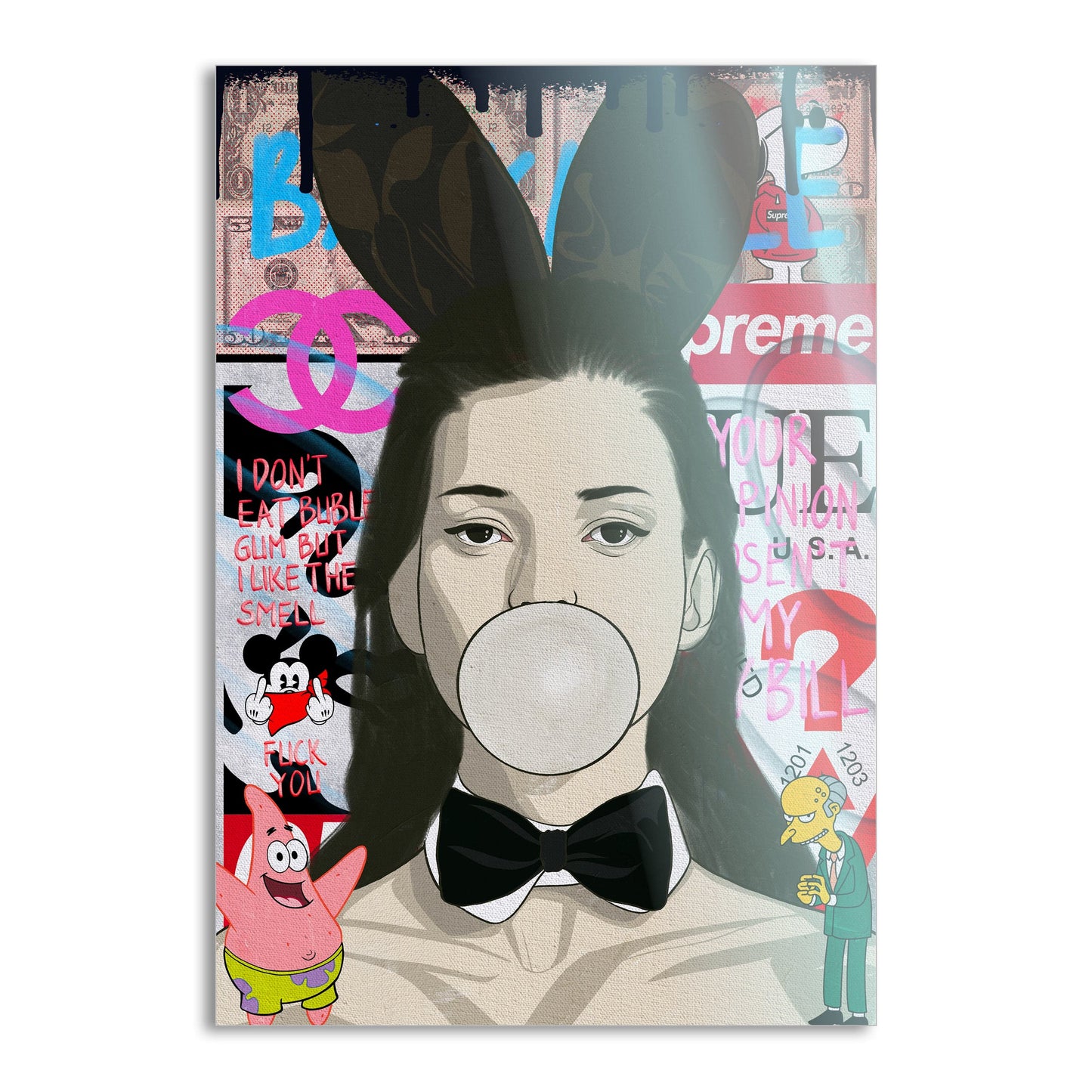 Kate Moss - Leinwandbild Pop Art