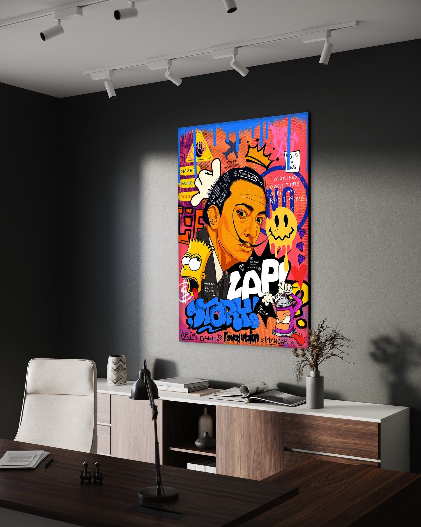 King Dali - Leinwandbild Pop Art