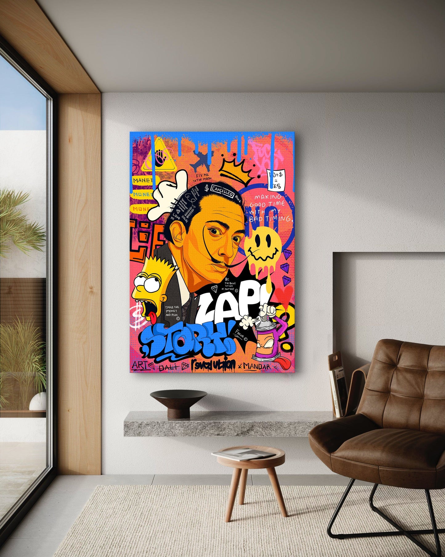 King Dali - Leinwandbild Pop Art