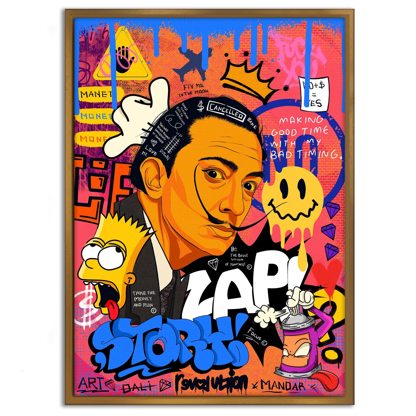 King Dali - Leinwandbild Pop Art