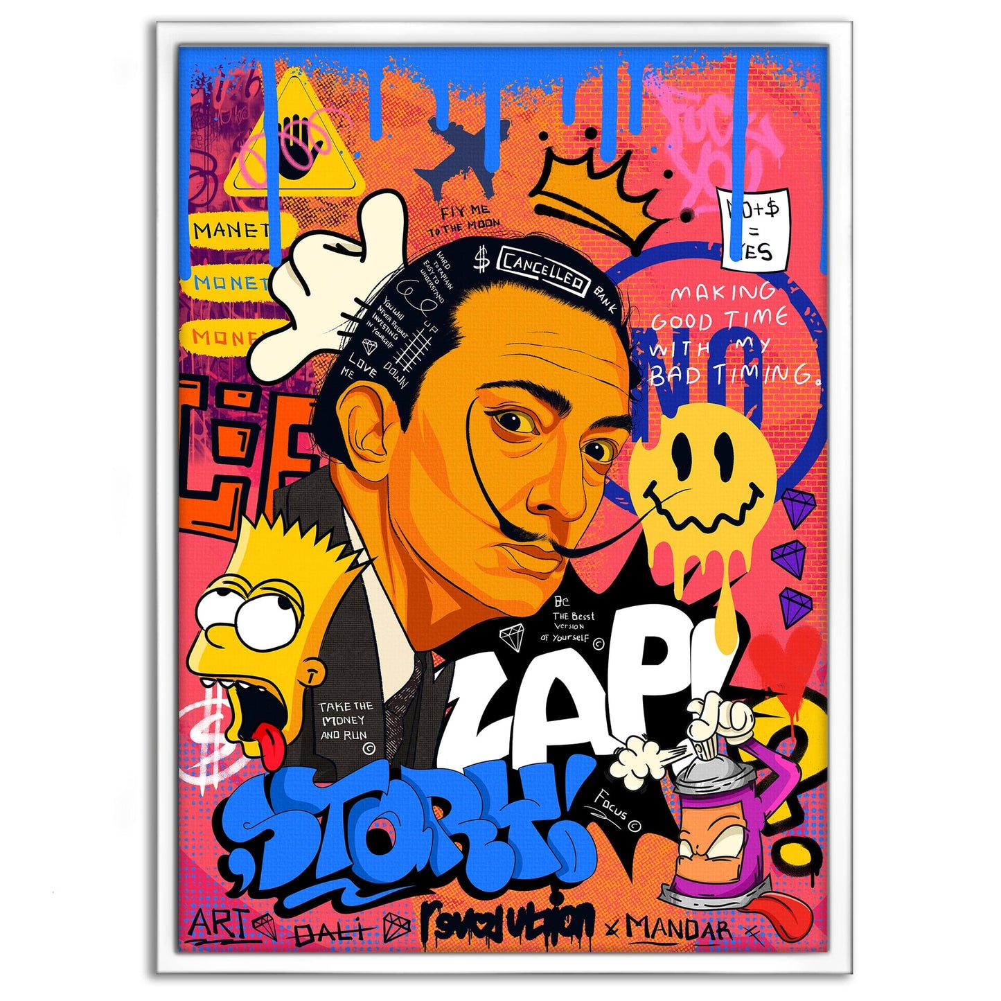 King Dali - Leinwandbild Pop Art