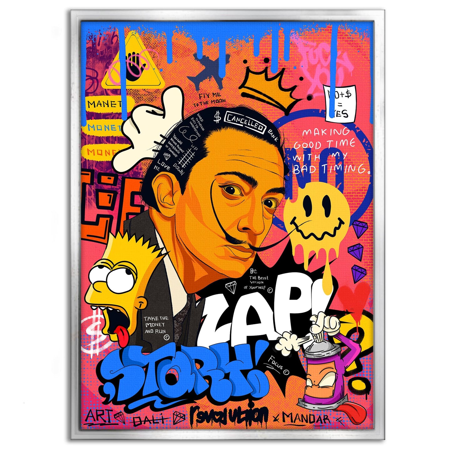 King Dali - Leinwandbild Pop Art