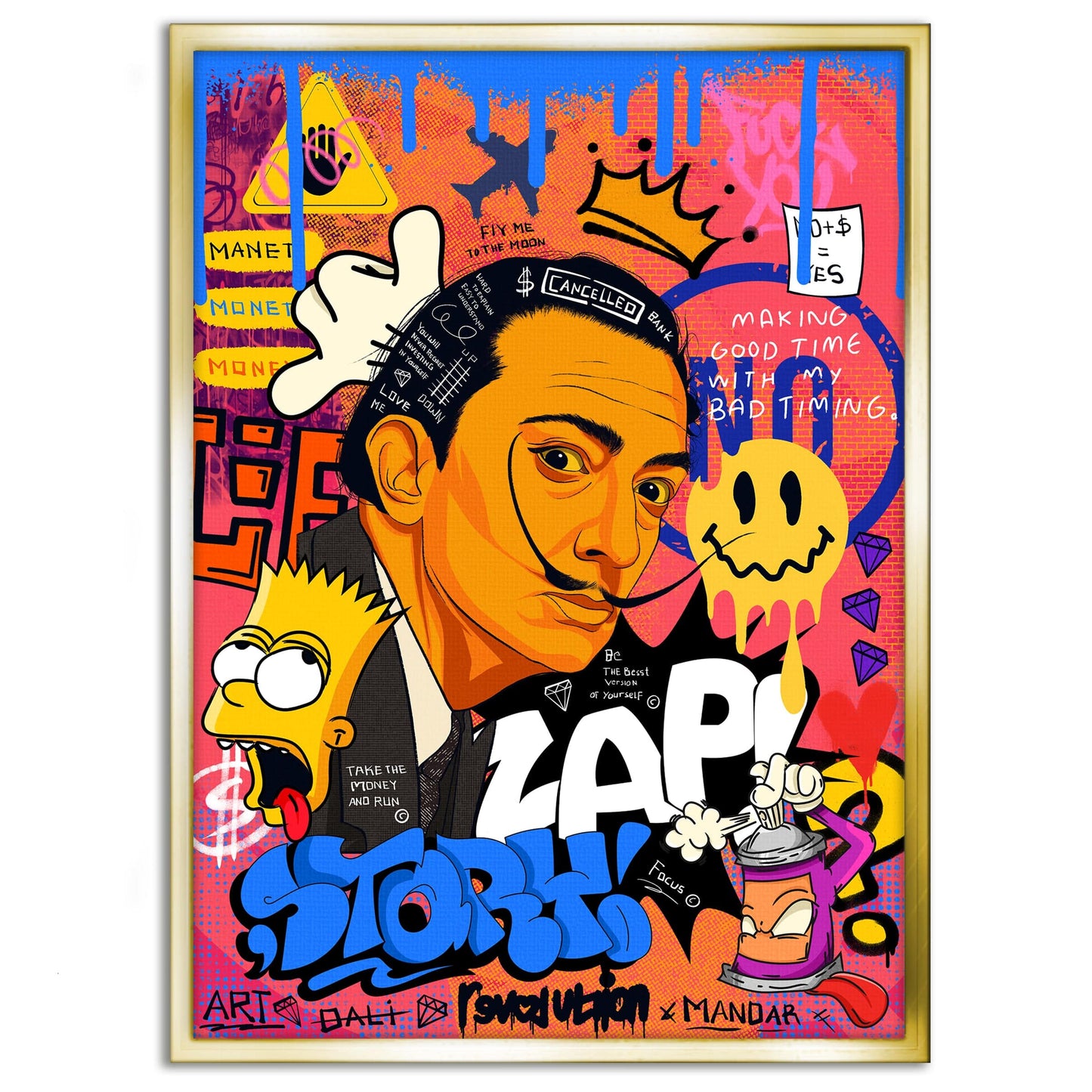King Dali - Leinwandbild Pop Art