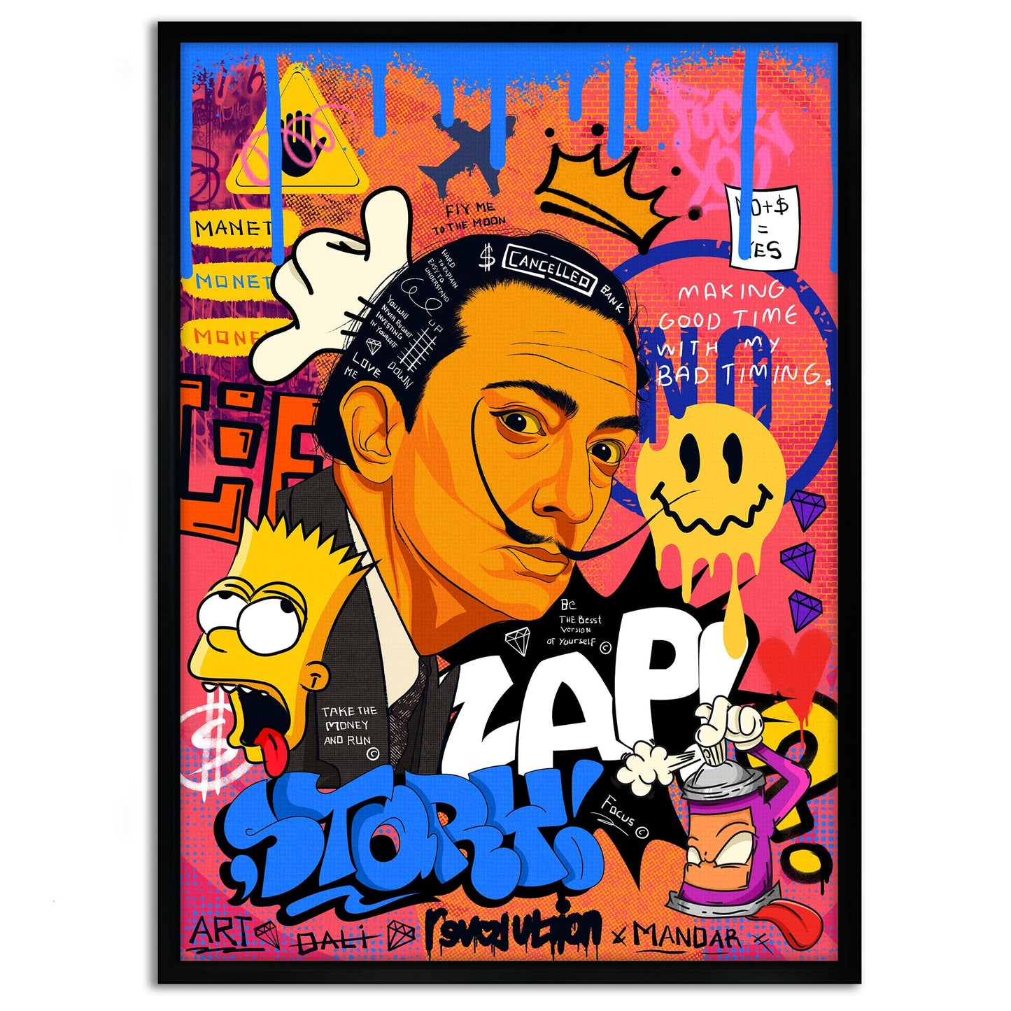King Dali - Leinwandbild Pop Art