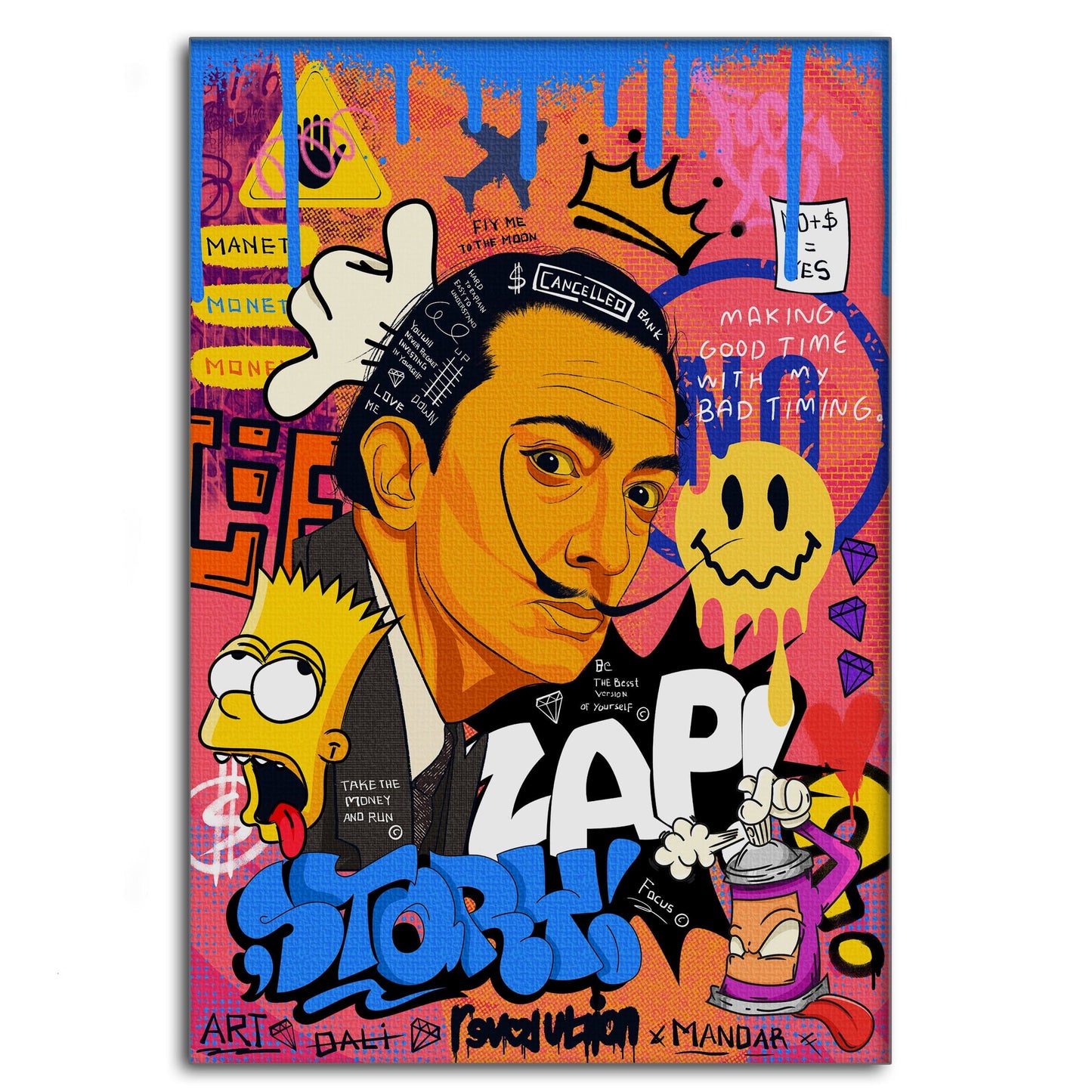 King Dali - Leinwandbild Pop Art