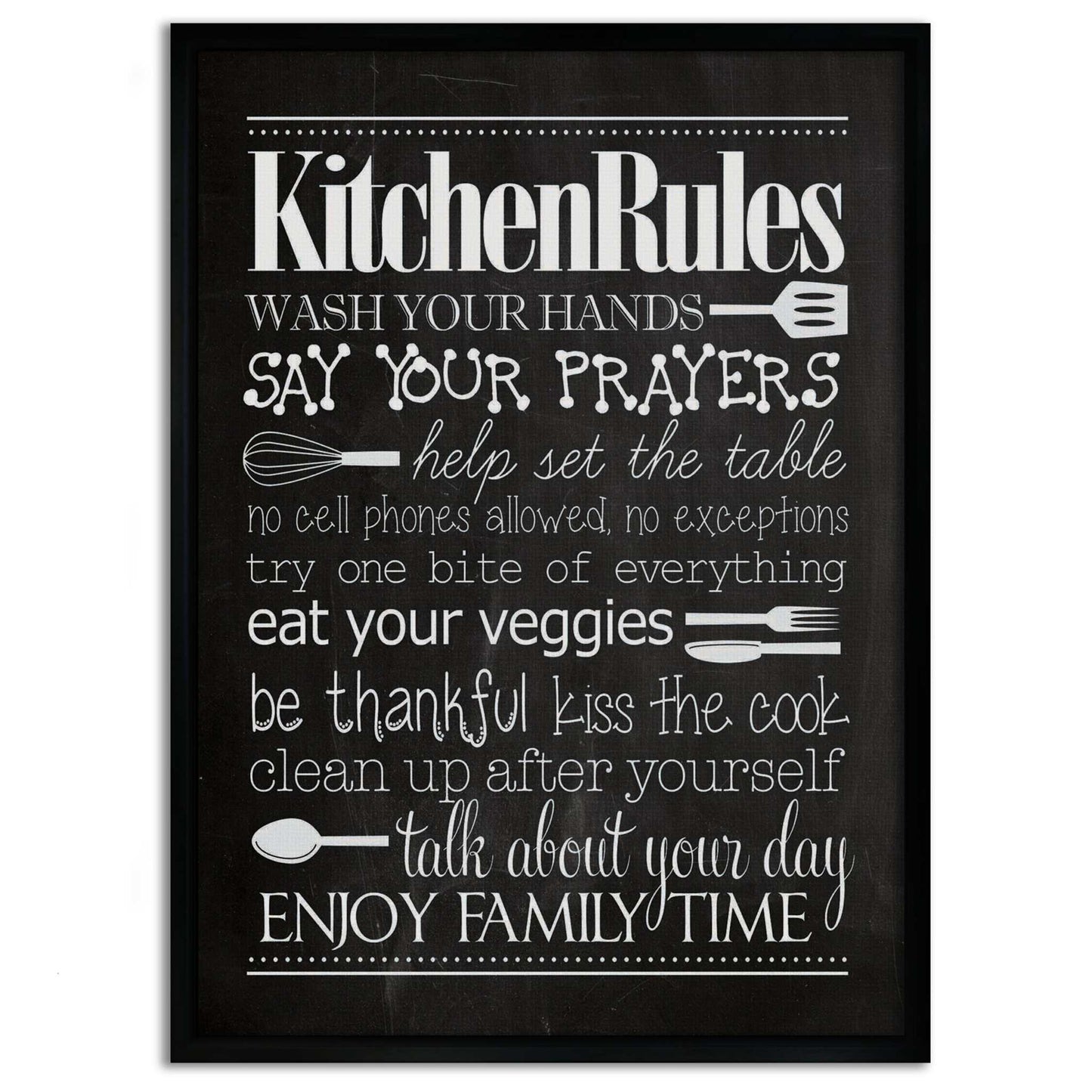 Kitchen Rules - Leinwandbild Lifestyle