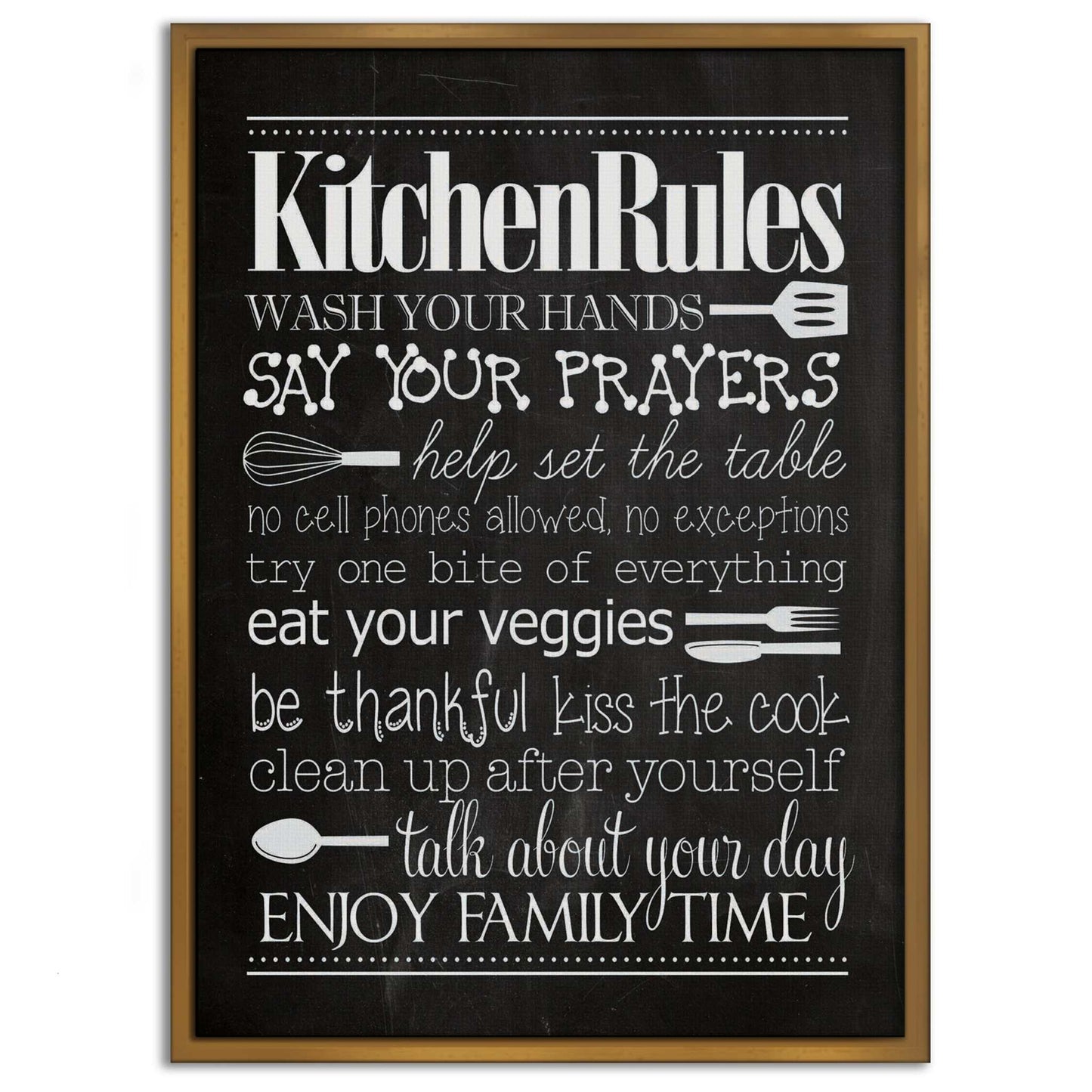 Kitchen Rules - Leinwandbild Lifestyle