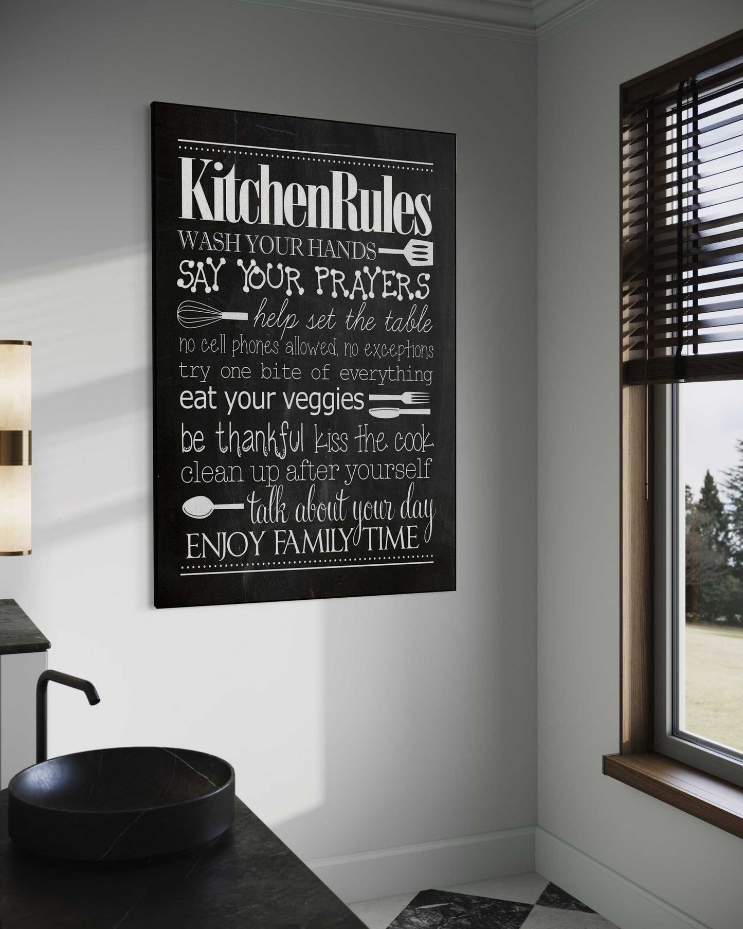 Kitchen Rules - Leinwandbild Lifestyle