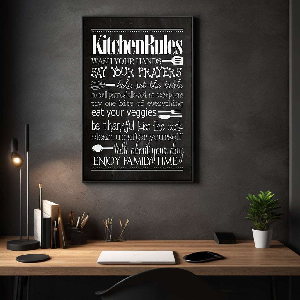 Kitchen Rules - Leinwandbild Lifestyle