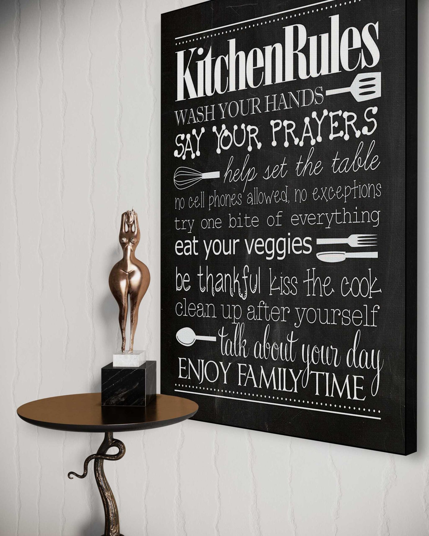 Kitchen Rules - Leinwandbild Lifestyle