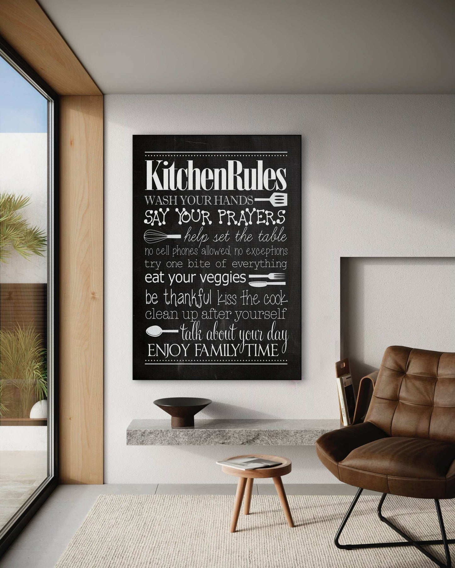 Kitchen Rules - Leinwandbild Lifestyle