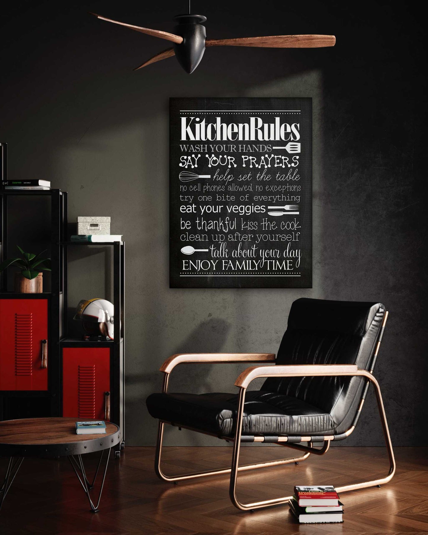 Kitchen Rules - Leinwandbild Lifestyle