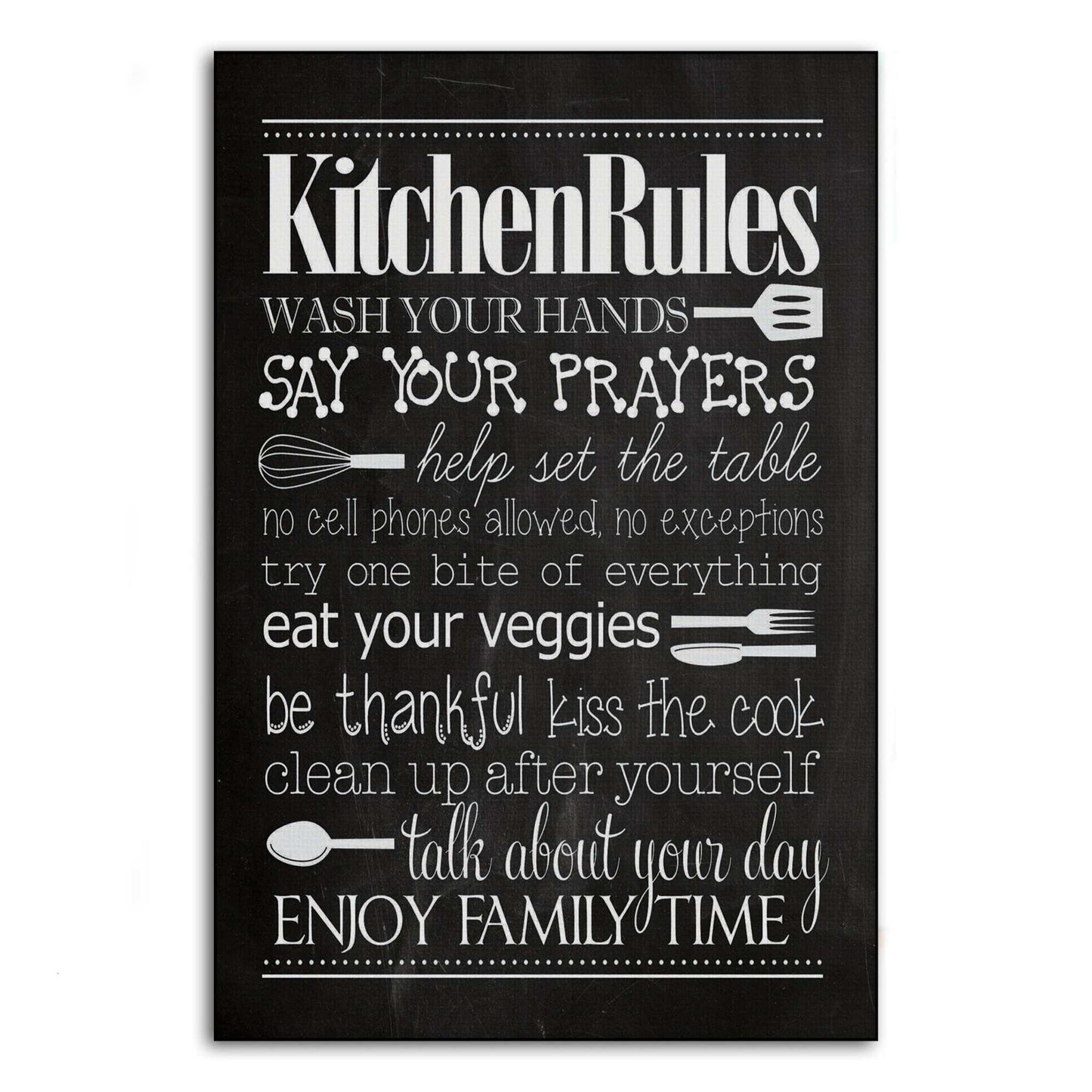 Kitchen Rules - Leinwandbild Lifestyle