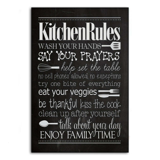 Kitchen Rules - Leinwandbild Lifestyle