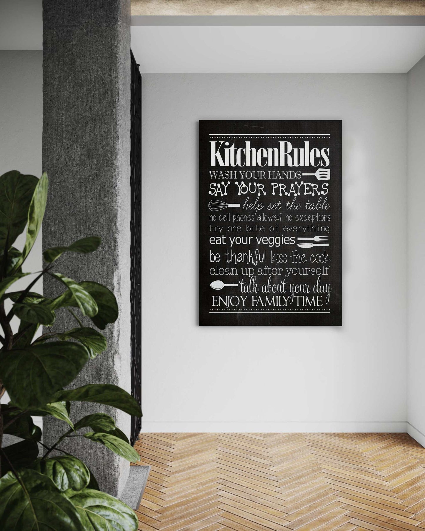 Kitchen Rules - Leinwandbild Lifestyle