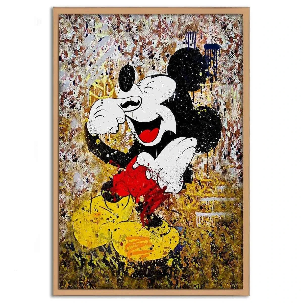 Laughing Mickey - Leinwandbild Pop Art