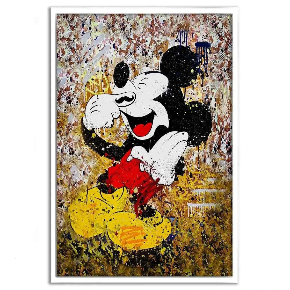 Laughing Mickey - Leinwandbild Pop Art