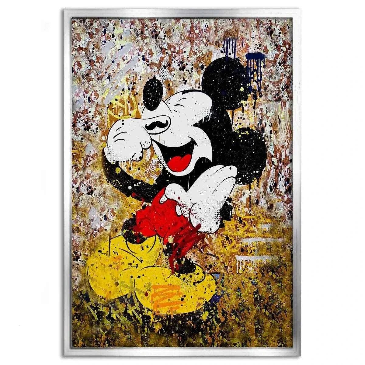 Laughing Mickey - Leinwandbild Pop Art