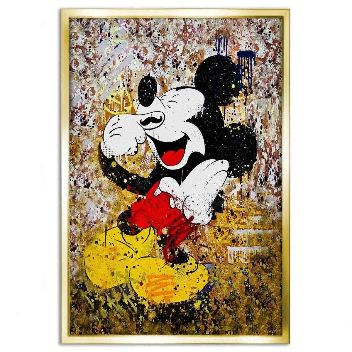Laughing Mickey - Leinwandbild Pop Art