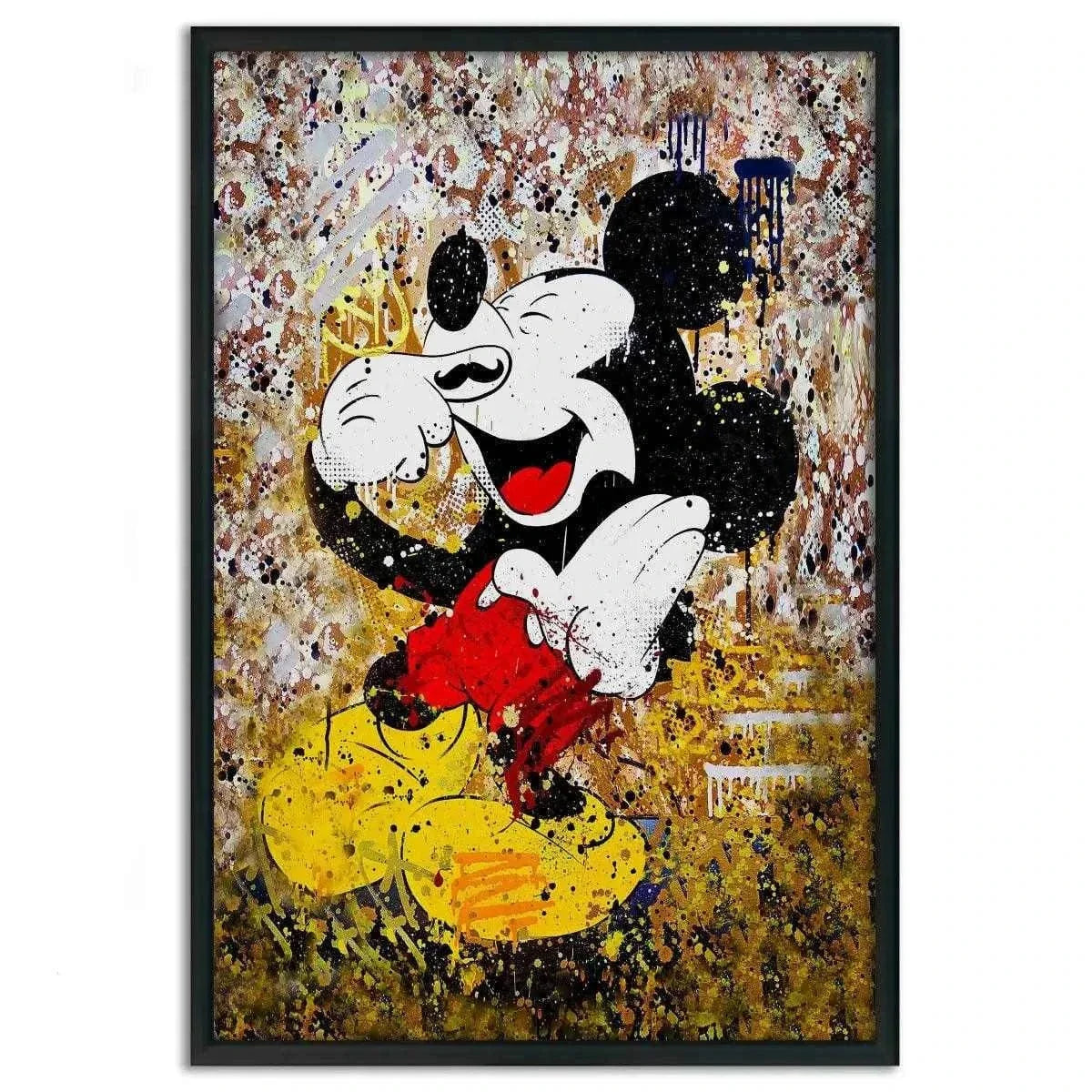 Laughing Mickey - Leinwandbild Pop Art