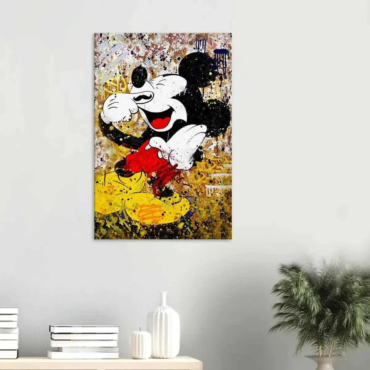 Laughing Mickey - Leinwandbild Pop Art