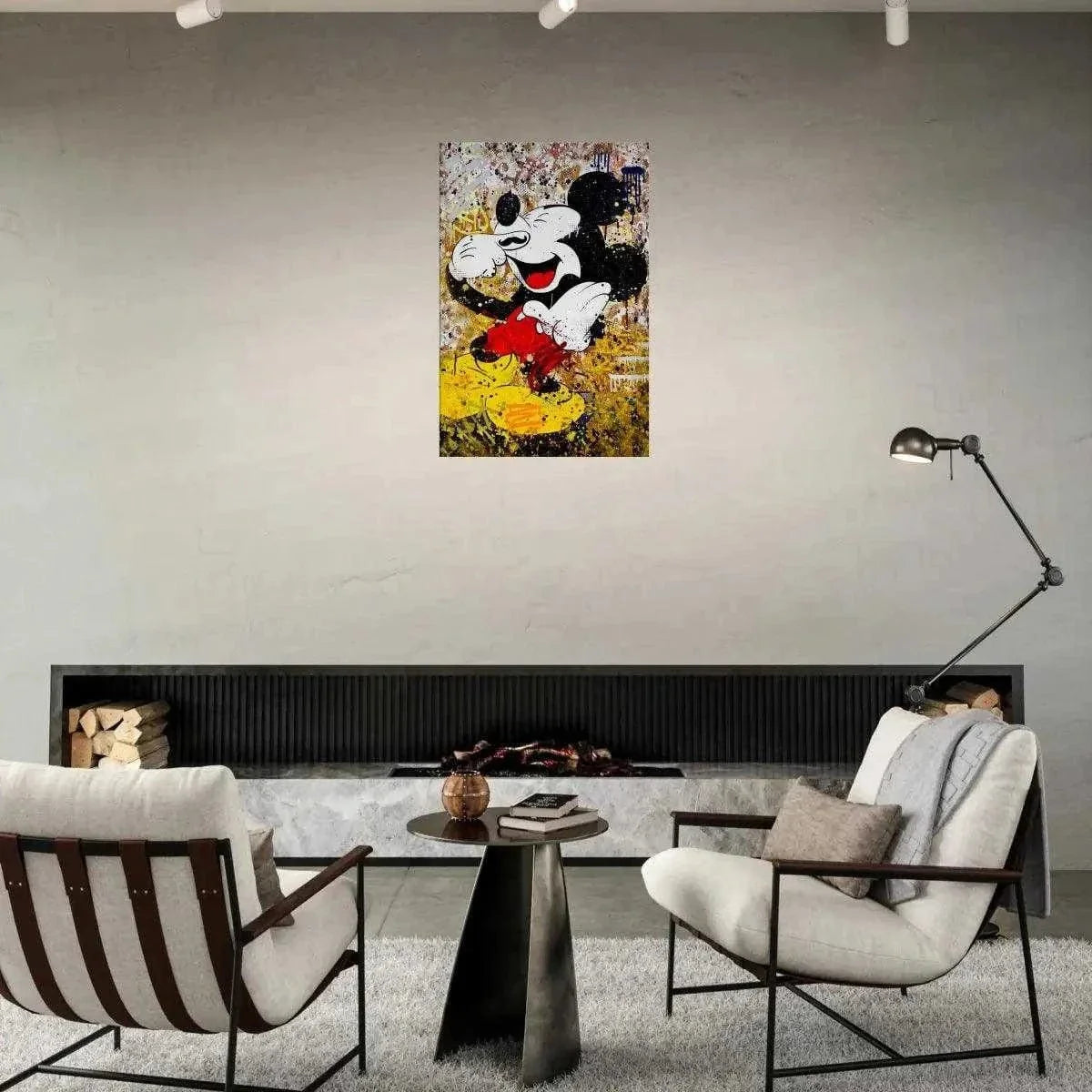 Laughing Mickey - Leinwandbild Pop Art