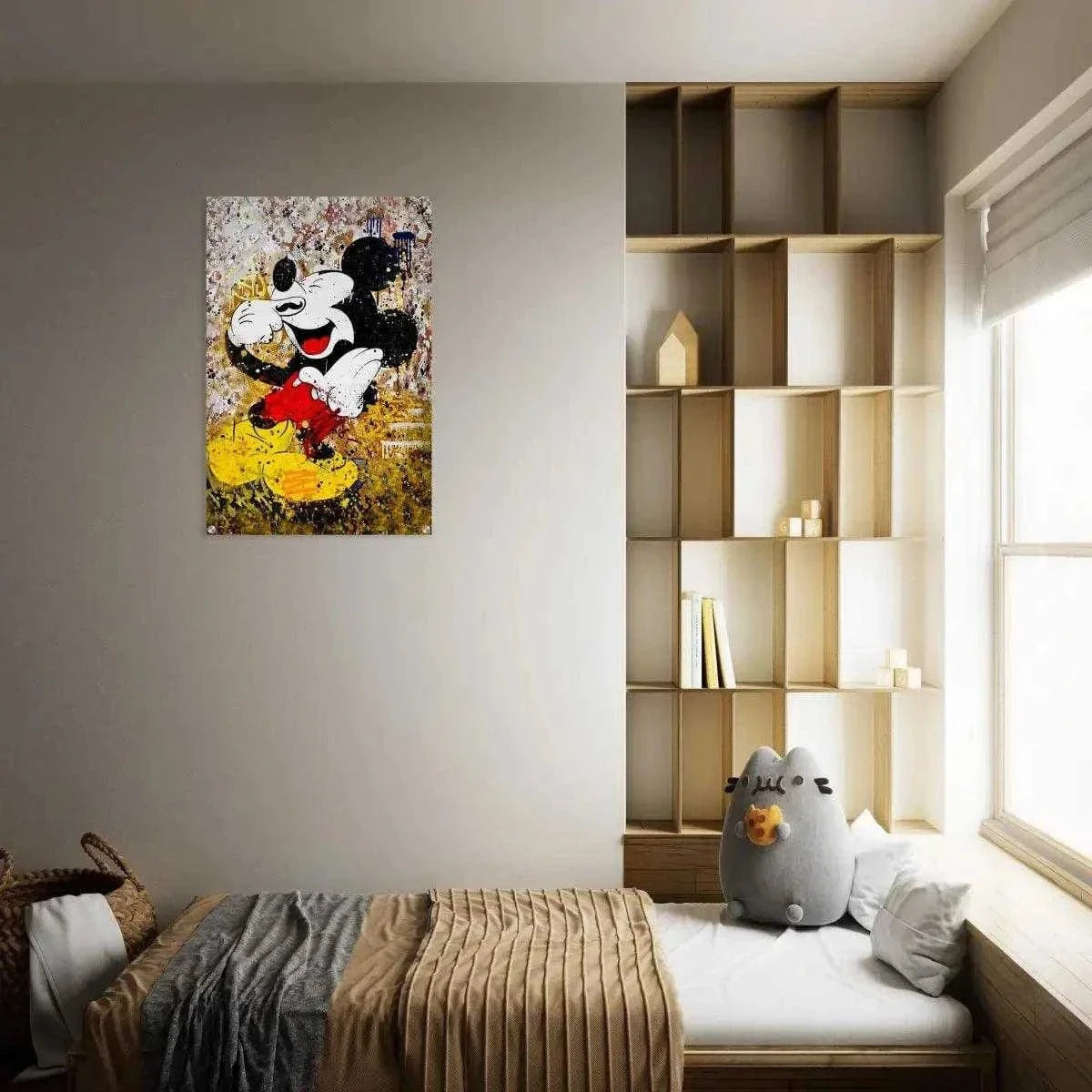 Laughing Mickey - Leinwandbild Pop Art