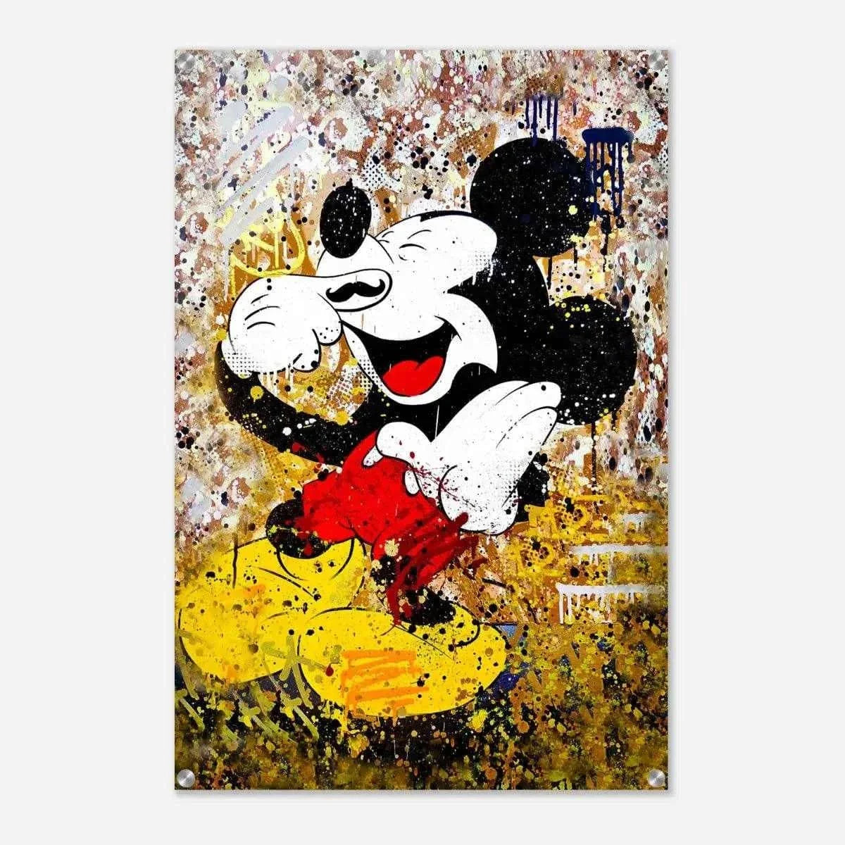 Laughing Mickey - Leinwandbild Pop Art