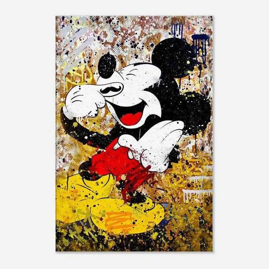 Laughing Mickey - Leinwandbild Pop Art