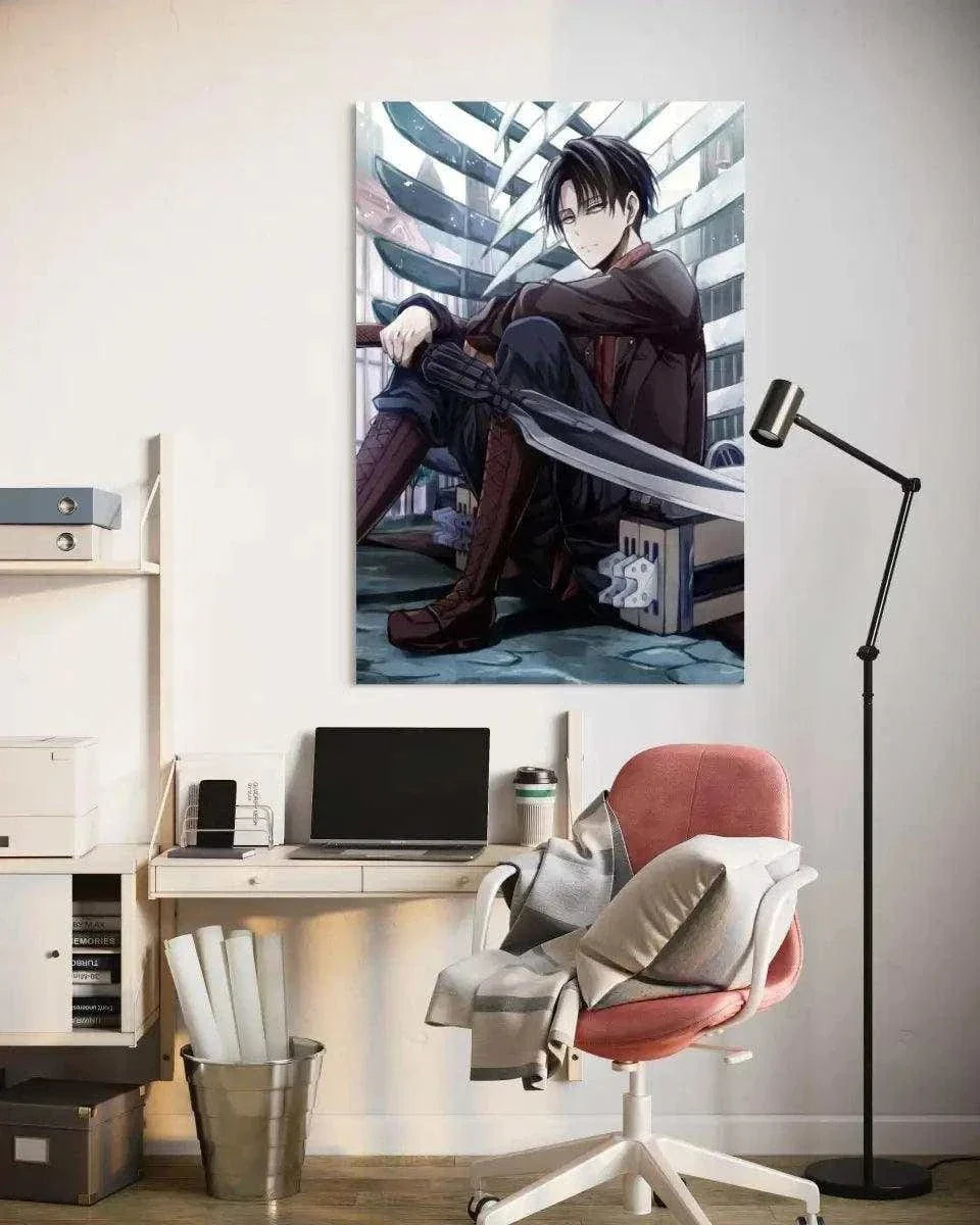 Levi chills - Attack on Titan - Anime Leinwandbild