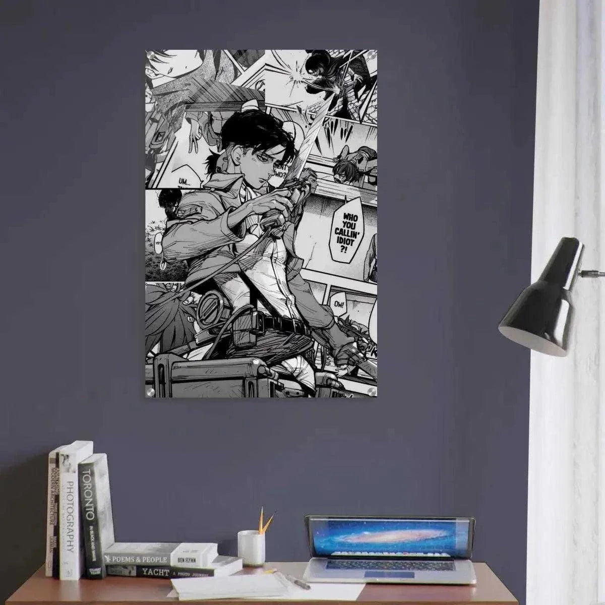 Levi Manga Style - Attack on Titan - Anime Leinwandbild