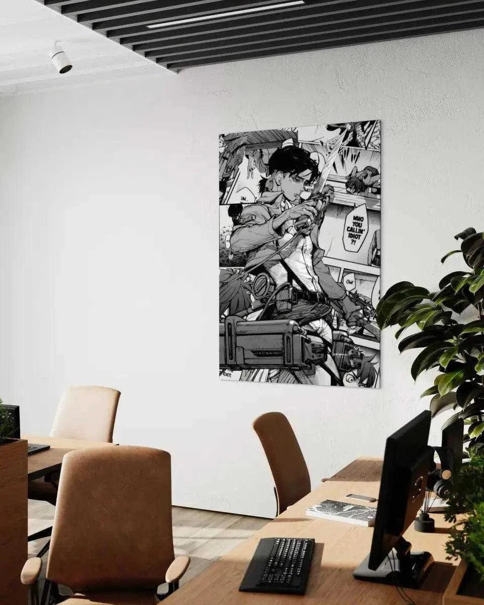 Levi Manga Style - Attack on Titan - Anime Leinwandbild