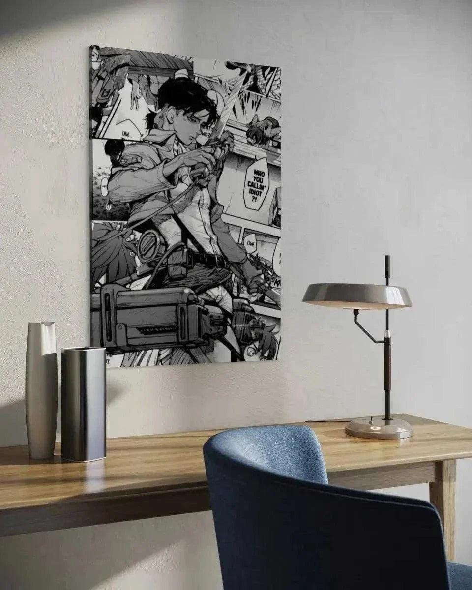 Levi Manga Style - Attack on Titan - Anime Leinwandbild