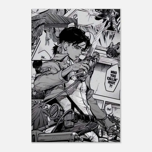 Levi Manga Style - Attack on Titan - Anime Leinwandbild