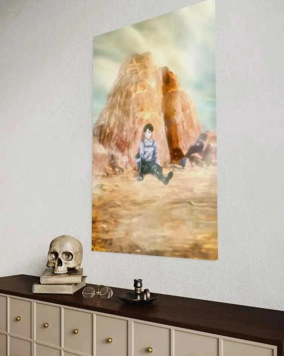 Levi meets his comrades - Anime Leinwandbild