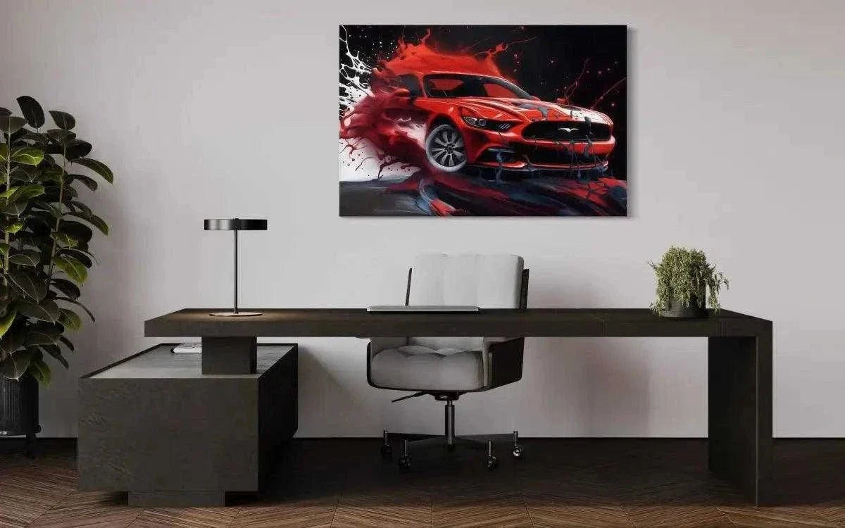 Liquid Mustang - Auto Leinwandbild