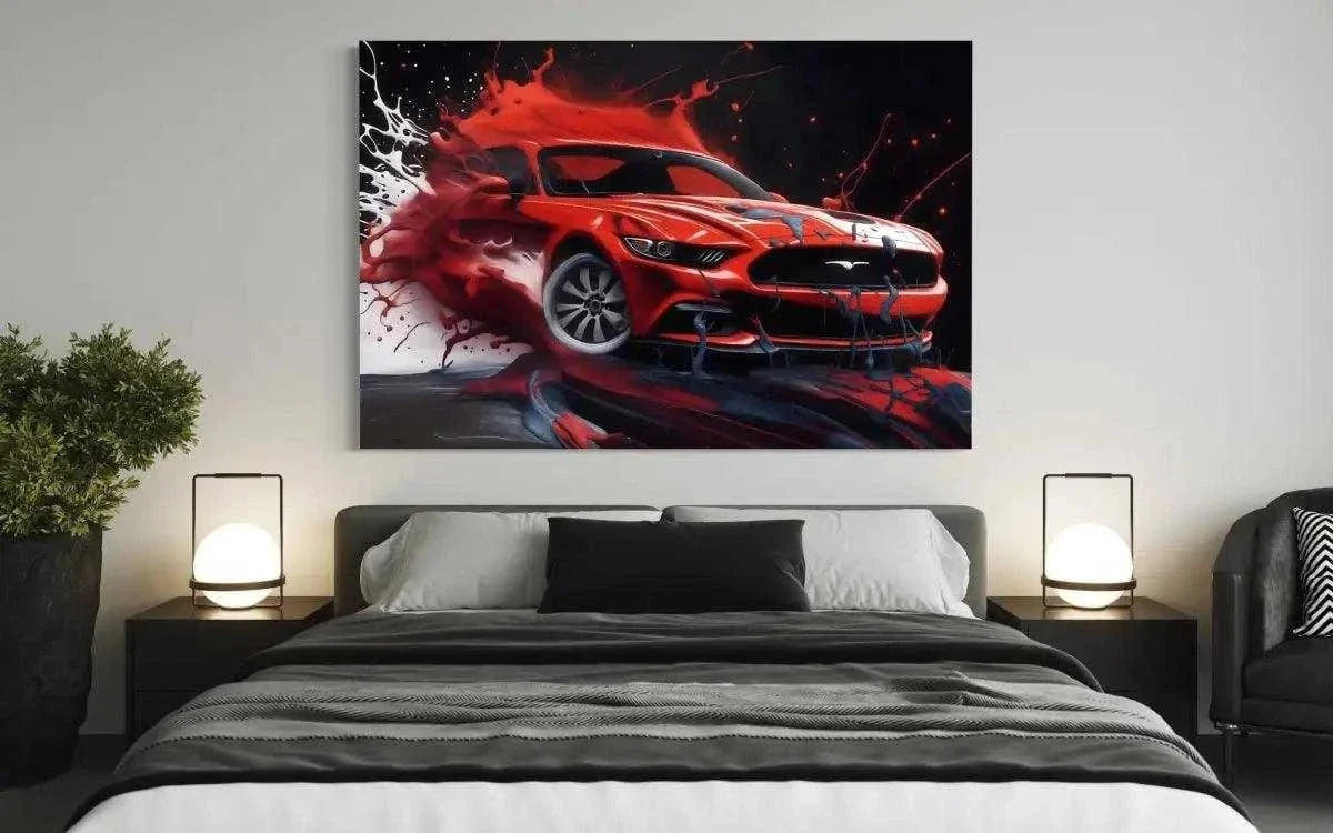 Liquid Mustang - Auto Leinwandbild