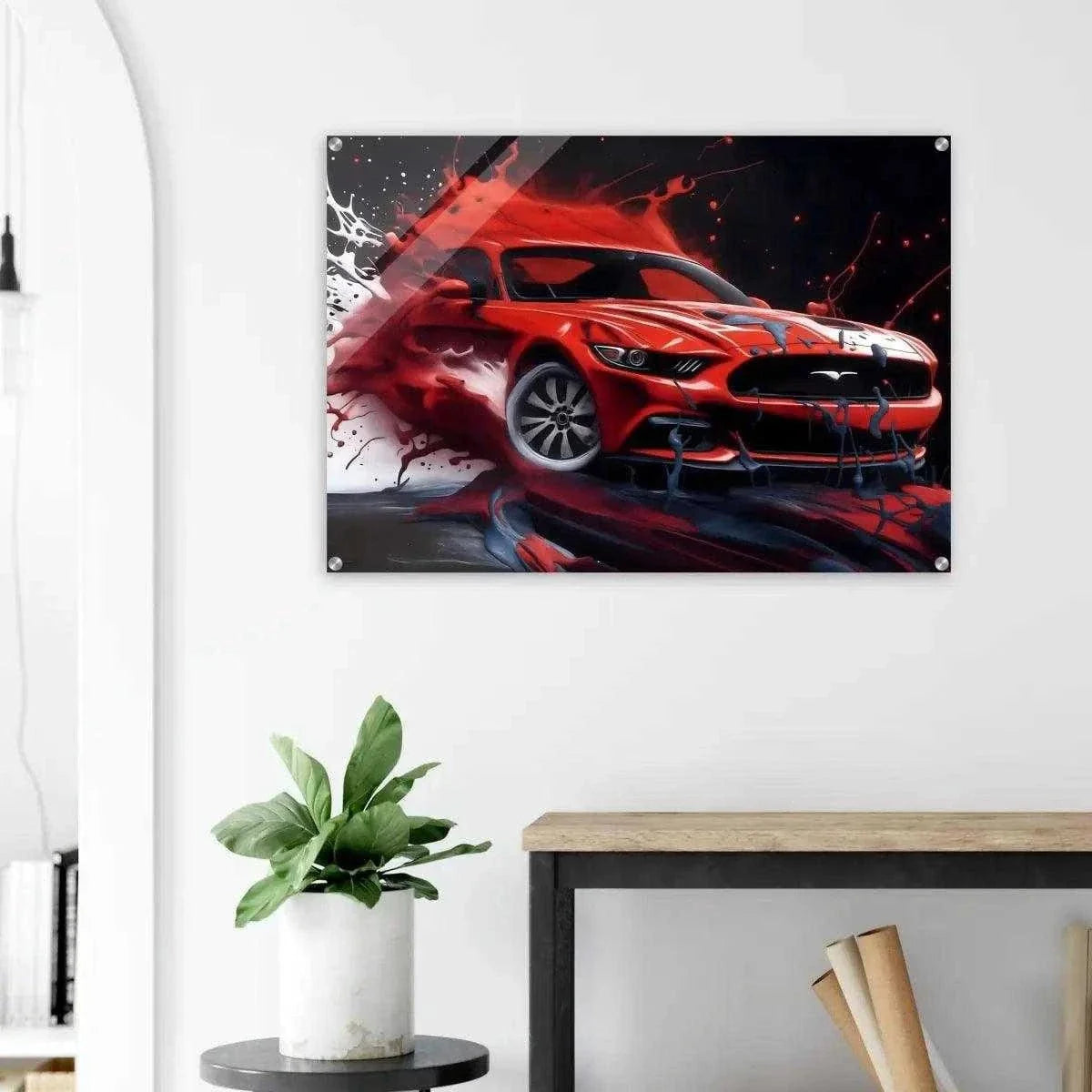 Liquid Mustang - Auto Leinwandbild