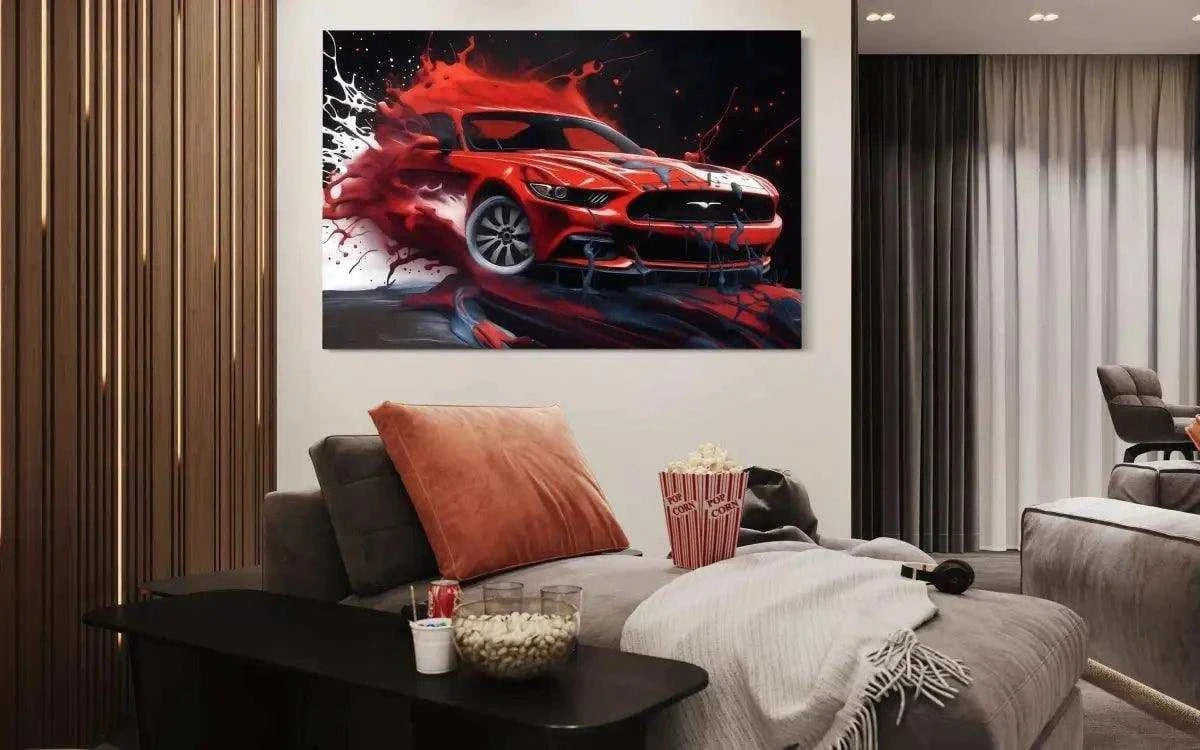 Liquid Mustang - Auto Leinwandbild