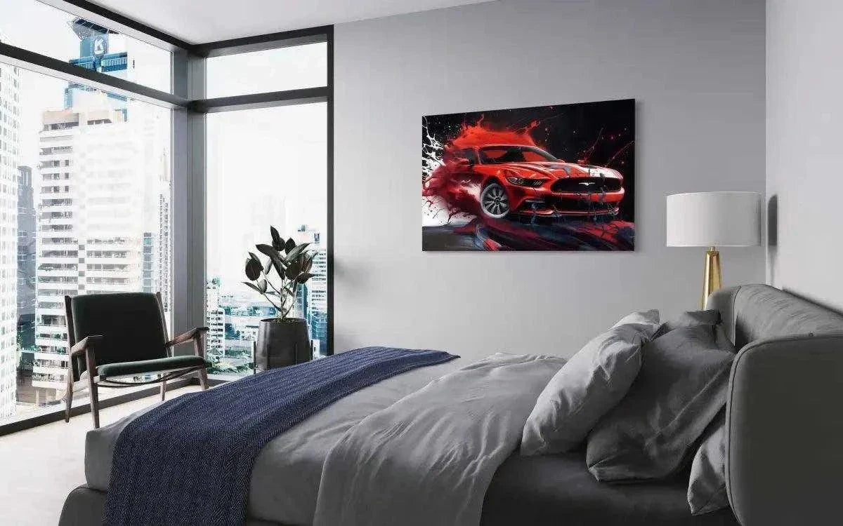 Liquid Mustang - Auto Leinwandbild