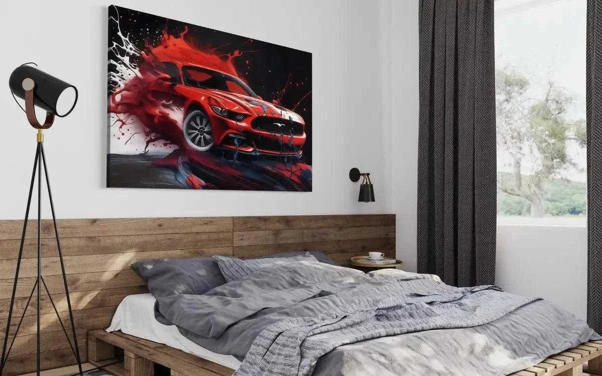 Liquid Mustang - Auto Leinwandbild
