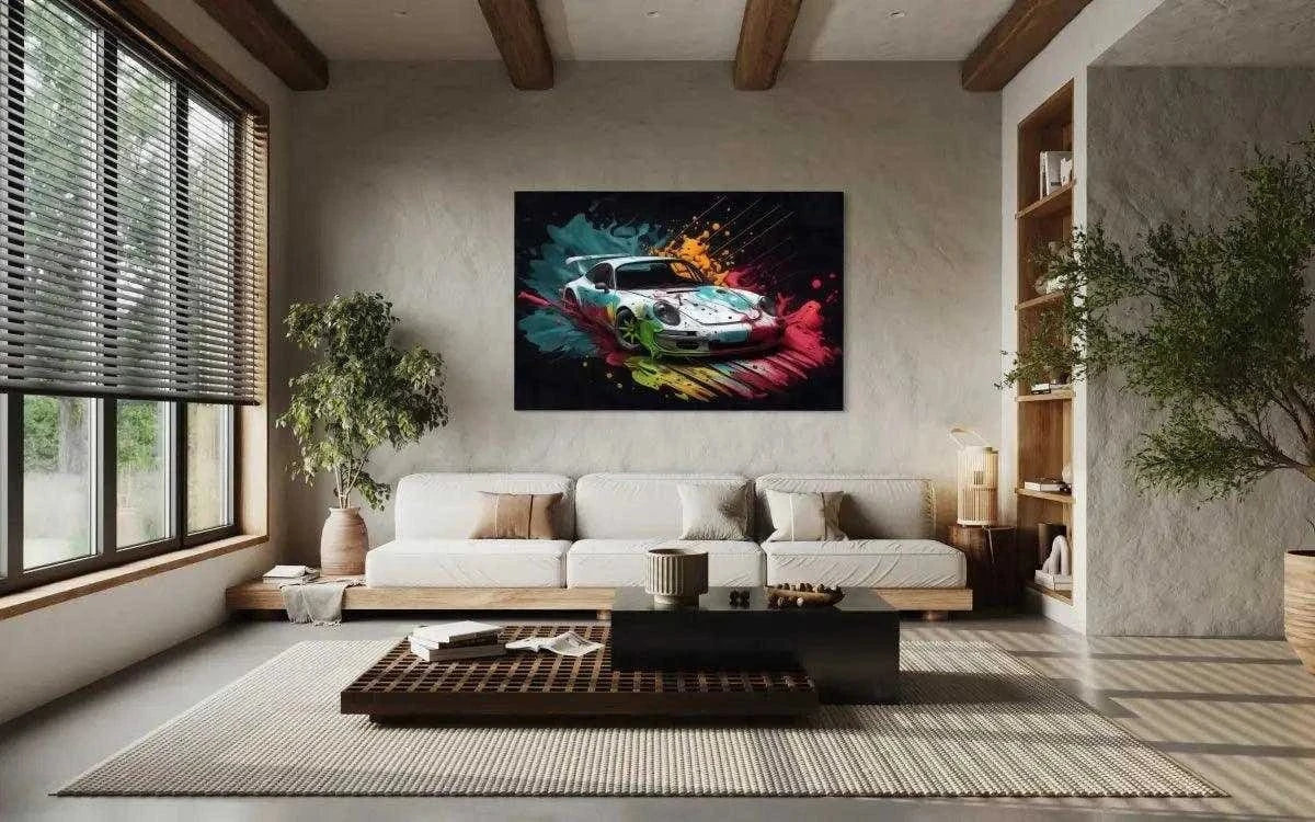 Liquid Porsche - Auto Leinwandbild