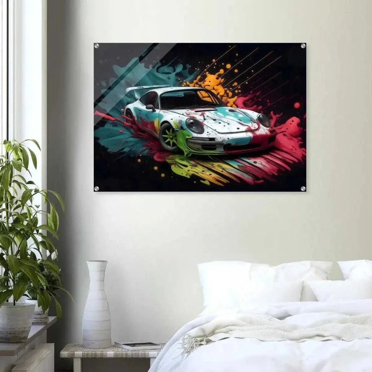 Liquid Porsche - Auto Leinwandbild
