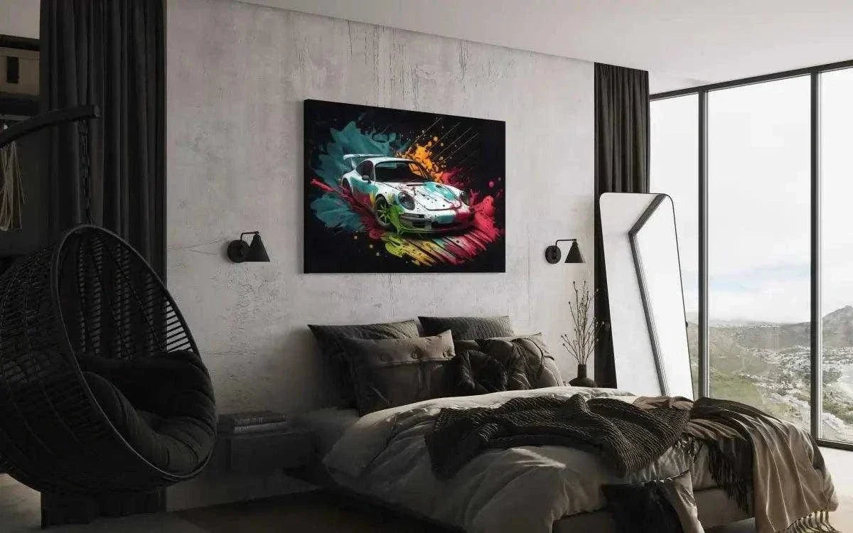 Liquid Porsche - Auto Leinwandbild