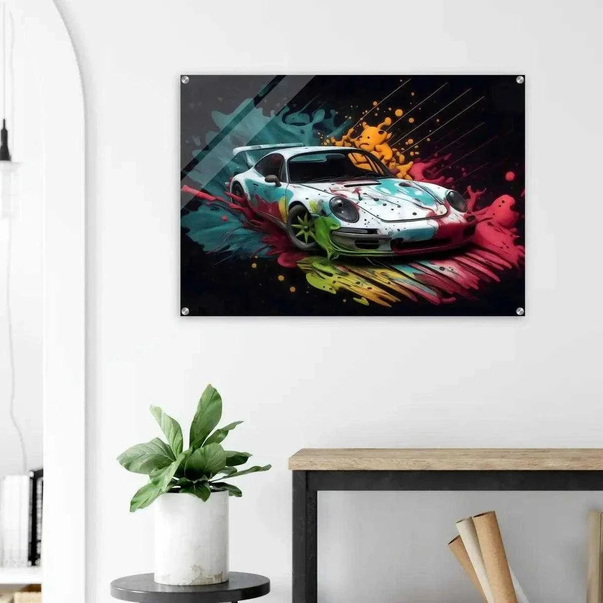 Liquid Porsche - Auto Leinwandbild