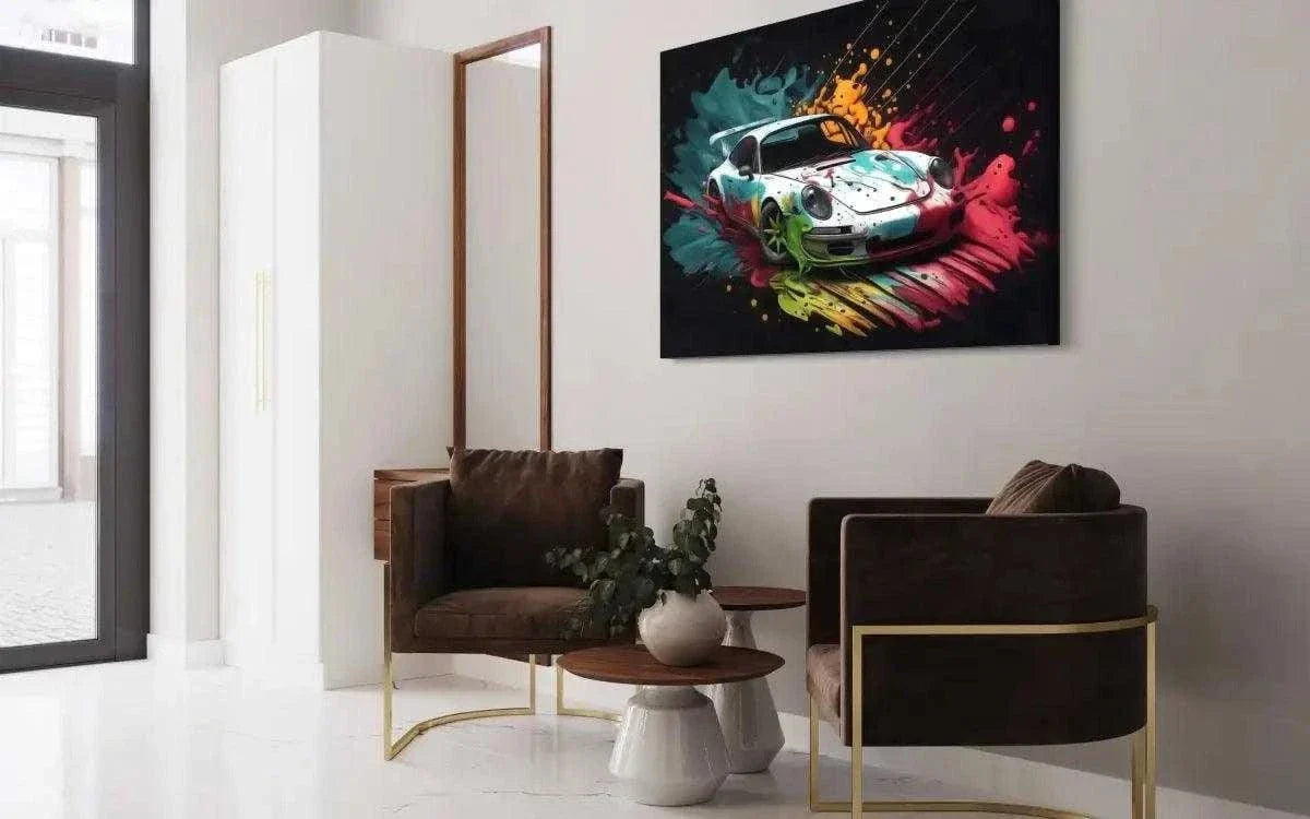 Liquid Porsche - Auto Leinwandbild
