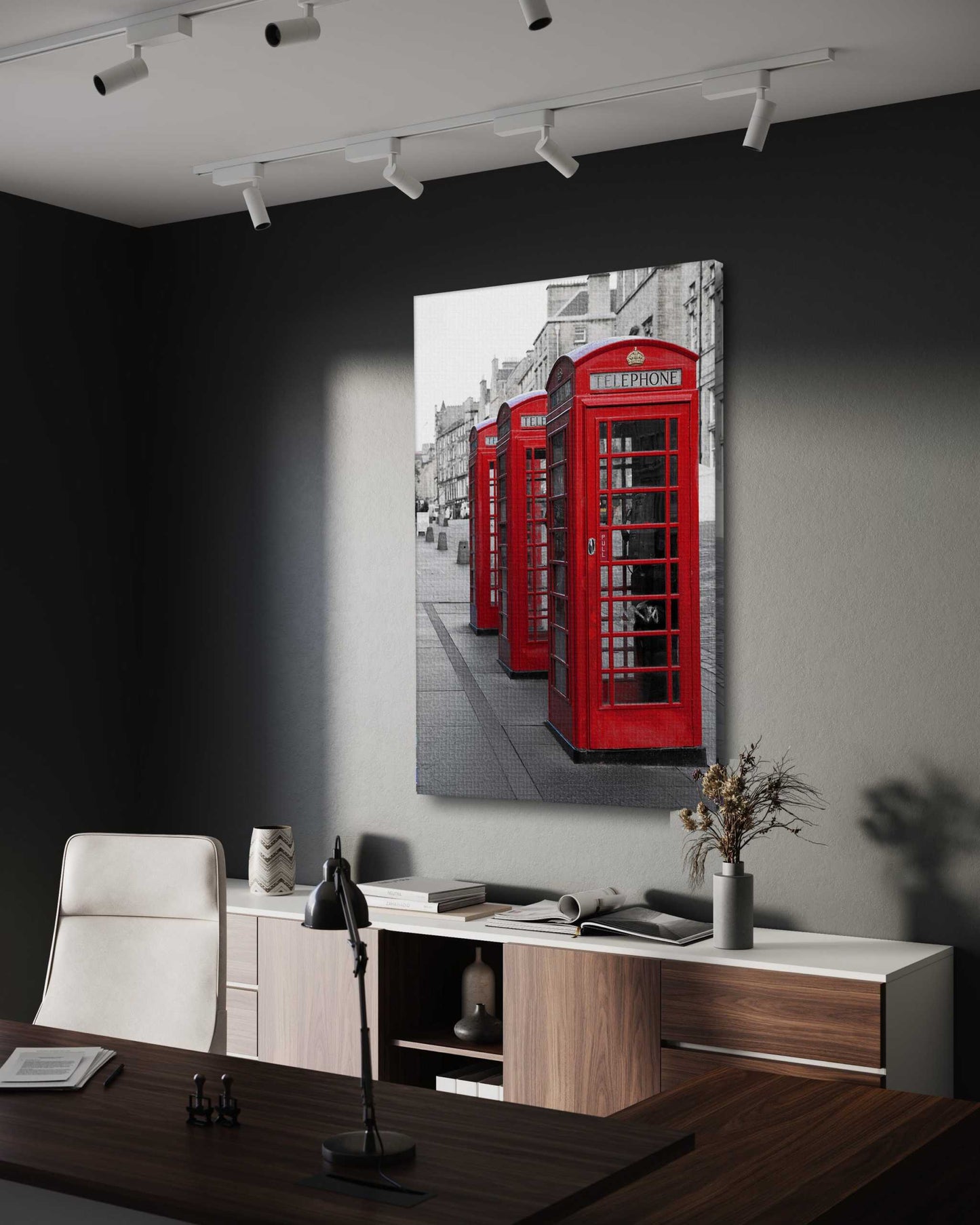 London Telephone Box - Leinwandbild Stadt